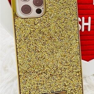 Nanette Lepore Gold Sparkle Phone Case